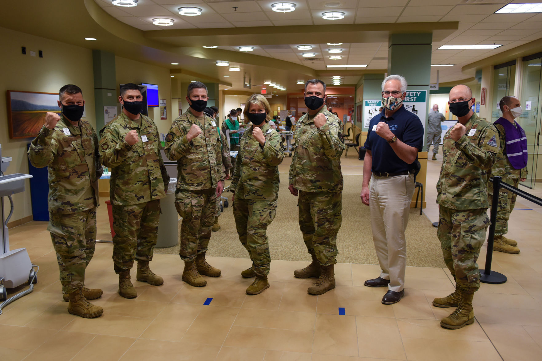 Base leadership from the 30th Space Wing and Combined Force Space Component Command